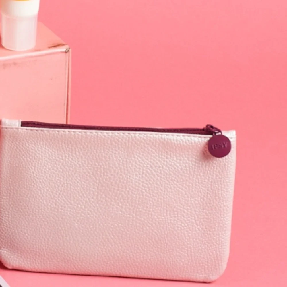 Ipsy Pink Glam Cosmetic Bag